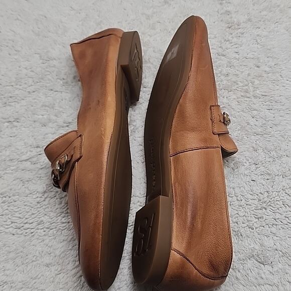 PAUL GREEN NEWCASTLE TAN LEATHER GOLD CHAIN LINK LOAFERS LADIES SIZE 10 NWOB - Picture 13 of 16